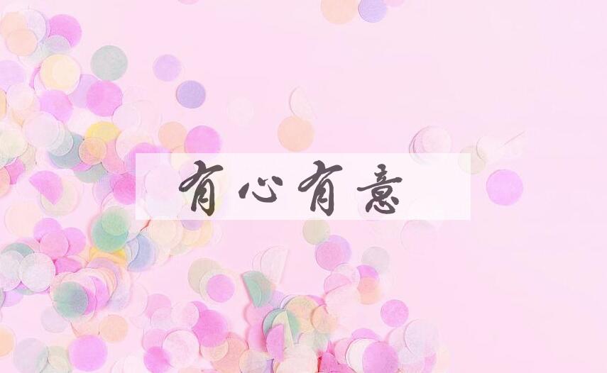 成语有心有意是什么意思？