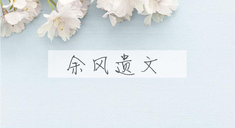 成语余风遗文是什么意思？
