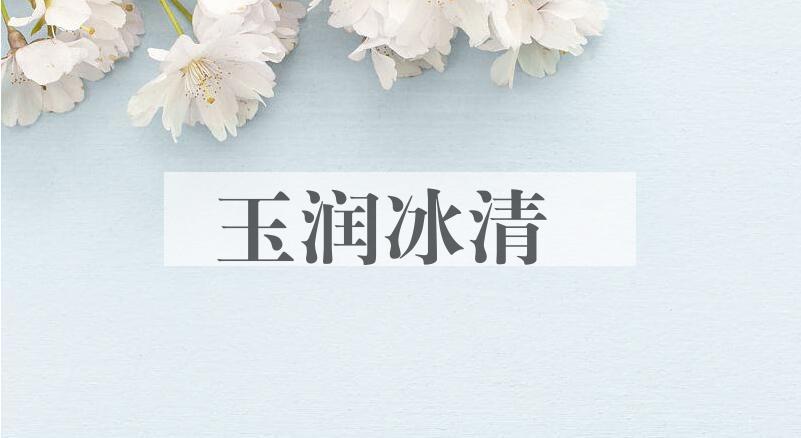成语玉润冰清是什么意思？
