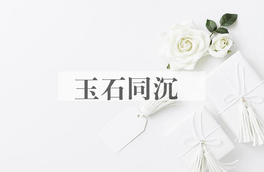 成语玉石同沉是什么意思？