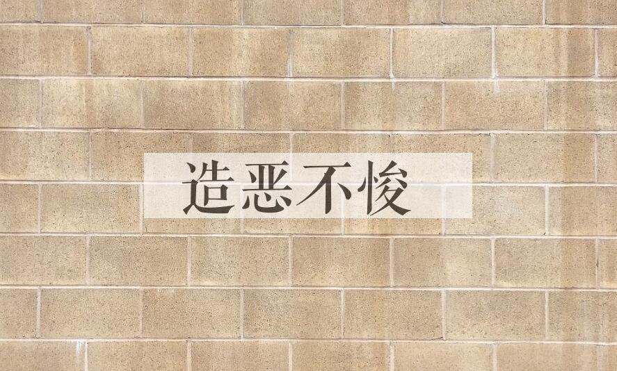 成语造恶不悛是什么意思？
