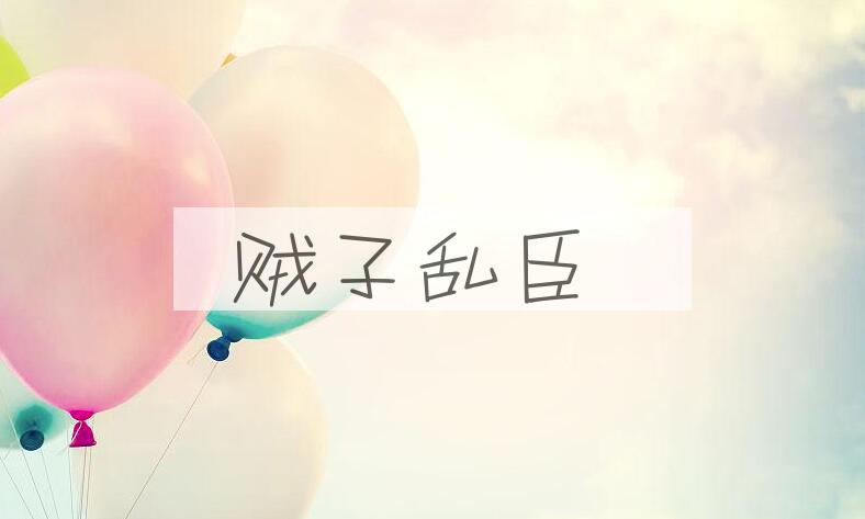 成语贼子乱臣是什么意思？