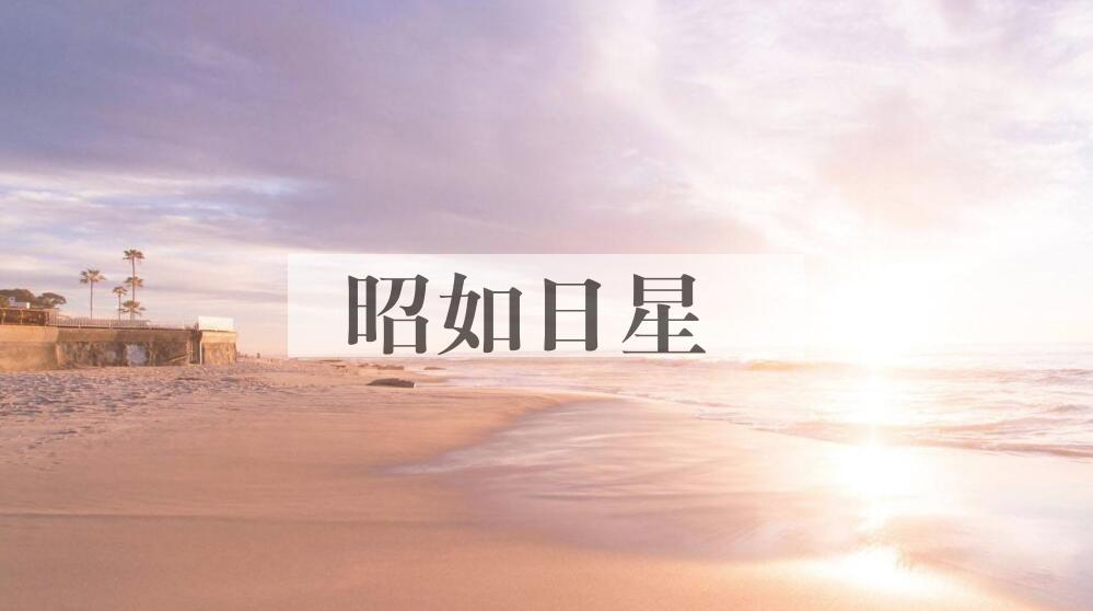 成语昭如日星是什么意思？