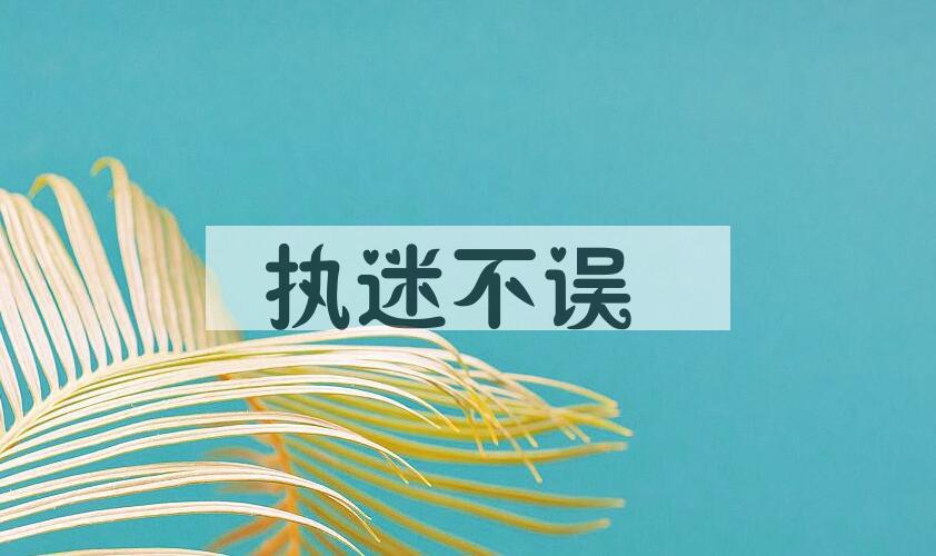 成语执迷不误是什么意思？
