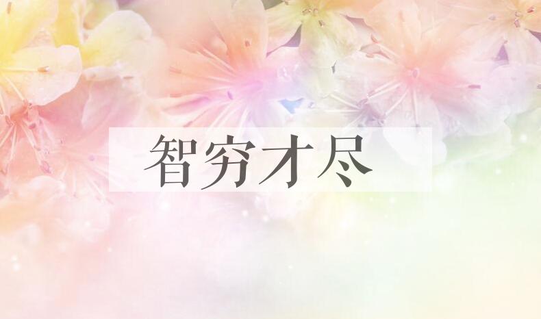 成语智穷才尽是什么意思？