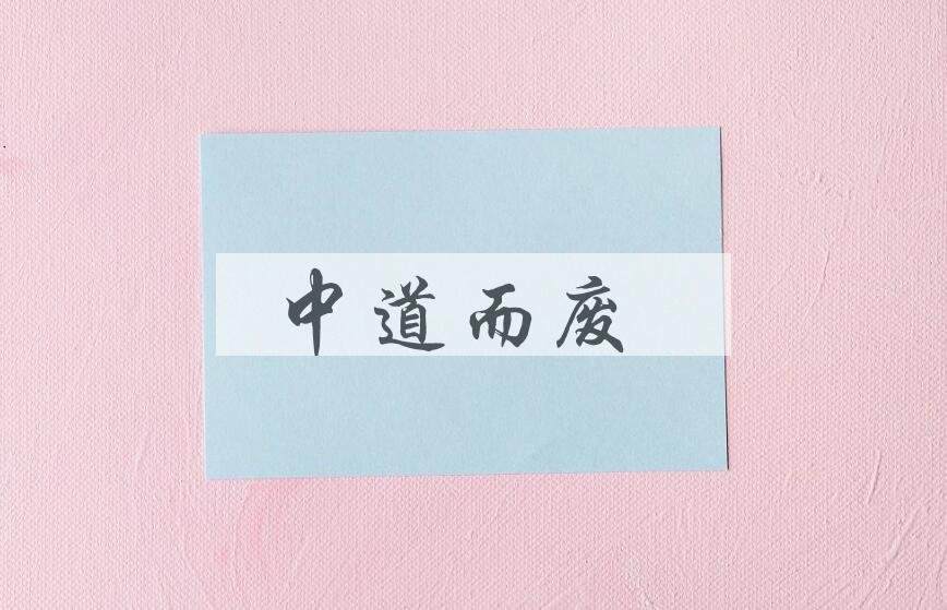 成语中道而废是什么意思？