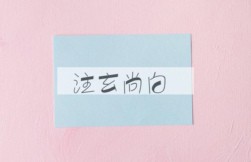 成语注玄尚白是什么意思？