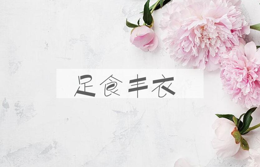 成语足食丰衣是什么意思？