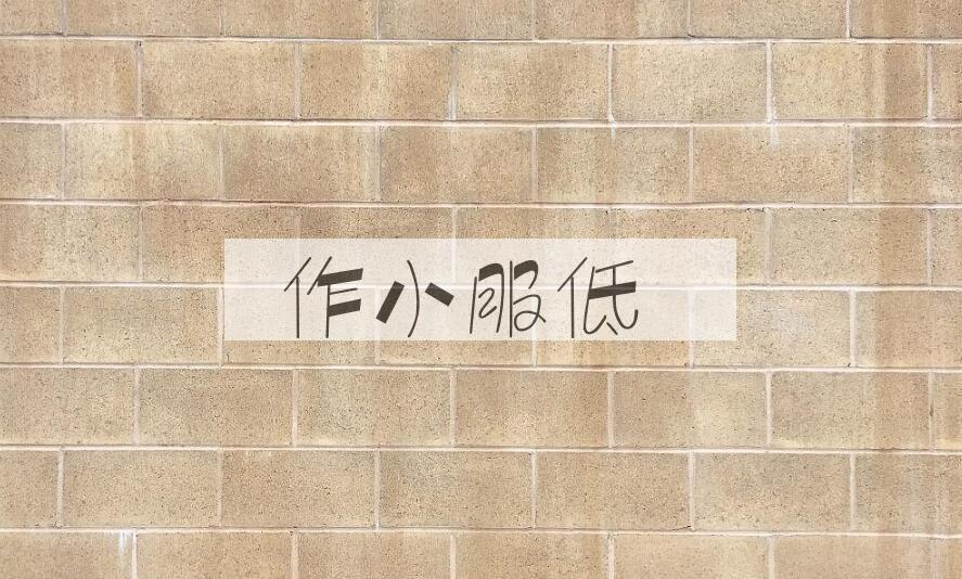 成语作小服低是什么意思？