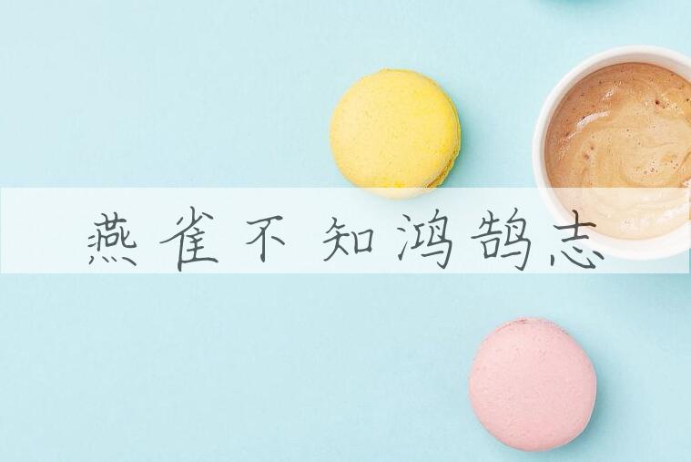 成语燕雀不知鸿鹄志是什么意思？
