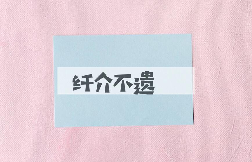 成语纤介不遗是什么意思？