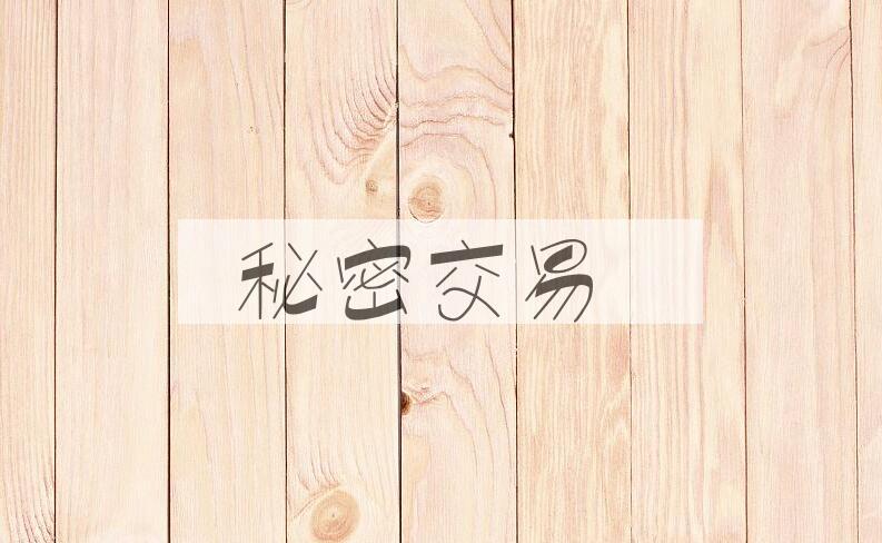 成语秘密交易是什么意思？