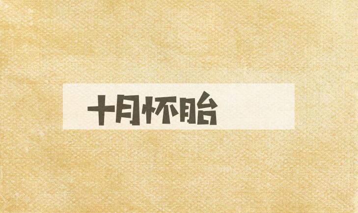成语十月怀胎是什么意思？
