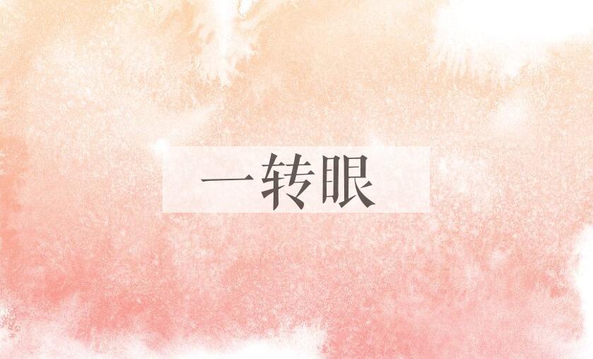 成语一转眼是什么意思？