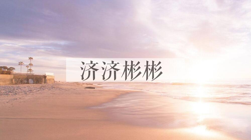 成语济济彬彬是什么意思？