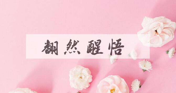 成语翻然醒悟是什么意思？