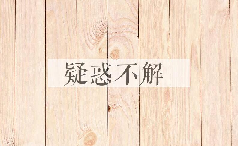 成语疑惑不解是什么意思？
