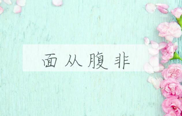 成语面从腹非是什么意思？