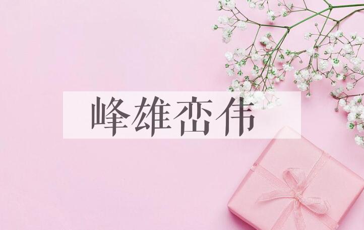 成语峰雄峦伟是什么意思？