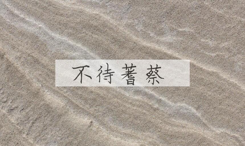 成语不待蓍蔡是什么意思？