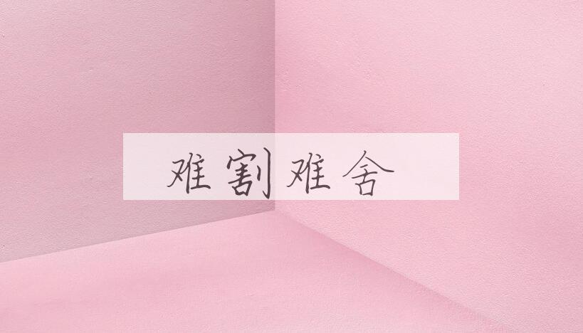 成语难割难舍是什么意思？