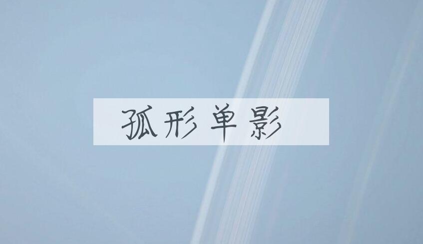 成语孤形单影是什么意思？