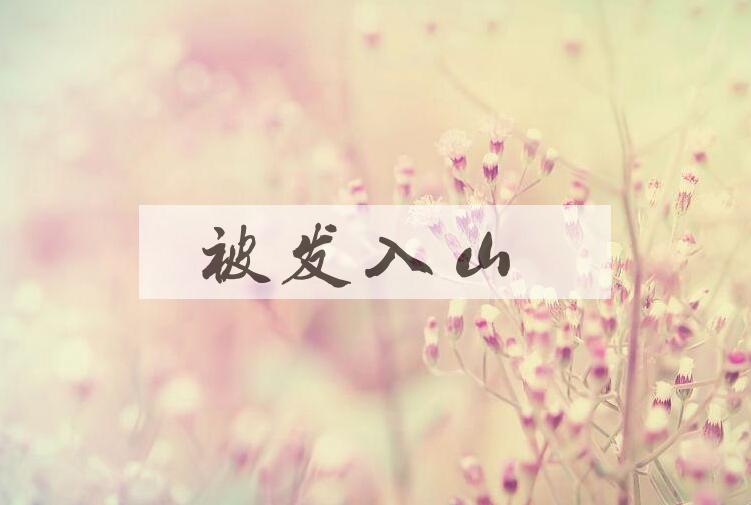 成语被发入山是什么意思？