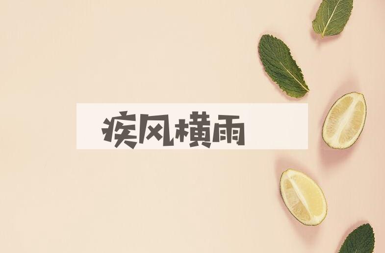 成语疾风横雨是什么意思？