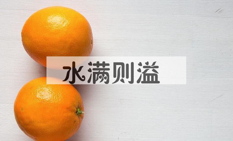 成语水满则溢是什么意思？