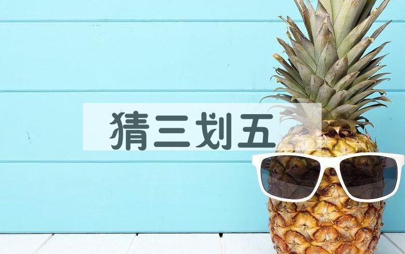 成语猜三划五是什么意思？