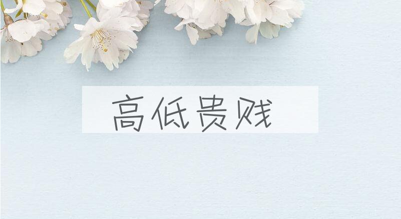 成语高低贵贱是什么意思？