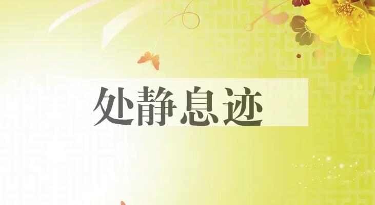 成语处静息迹是什么意思？