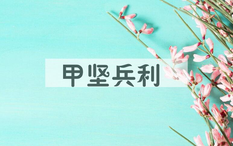 成语甲坚兵利是什么意思？