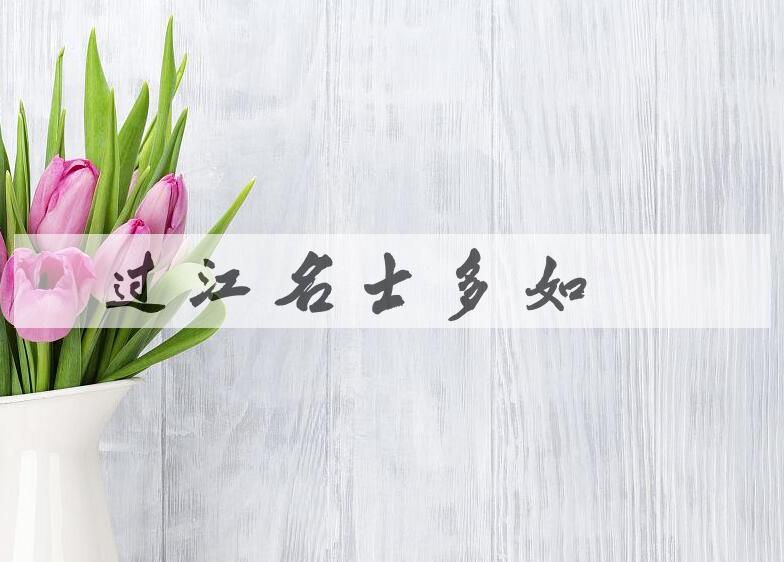 成语过江名士多如鲗是什么意思？