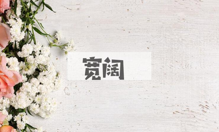 成语宽阔是什么意思?