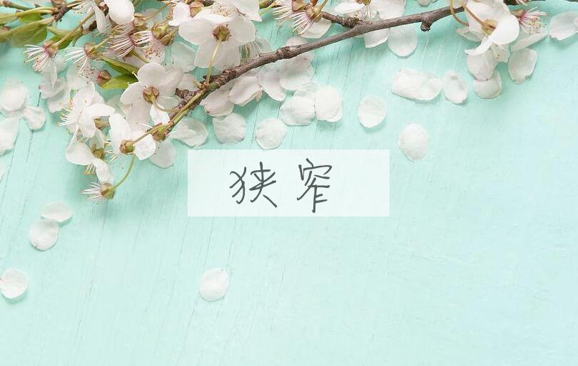 成语狭窄是什么意思?