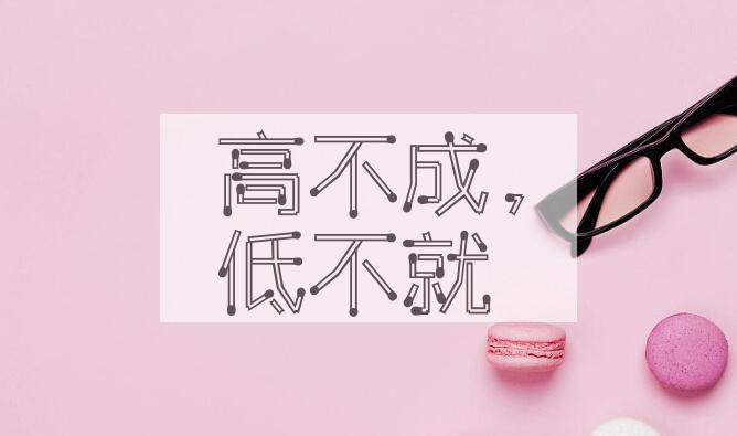 成语高不成，低不就是什么意思？