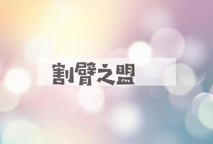 成语割臂之盟是什么意思？