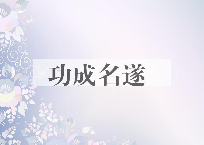 成语功成名遂是什么意思？