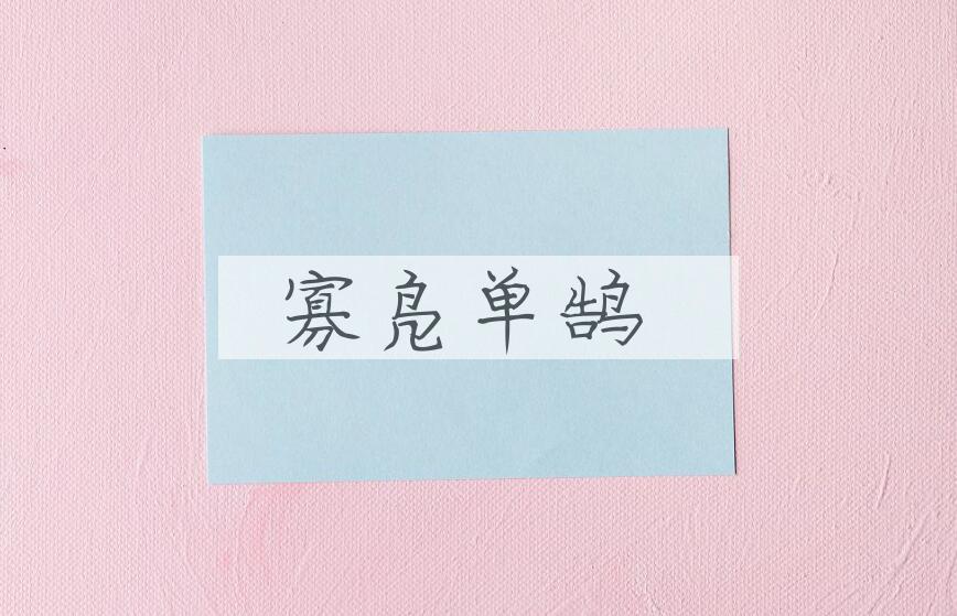 成语寡凫单鹄是什么意思？