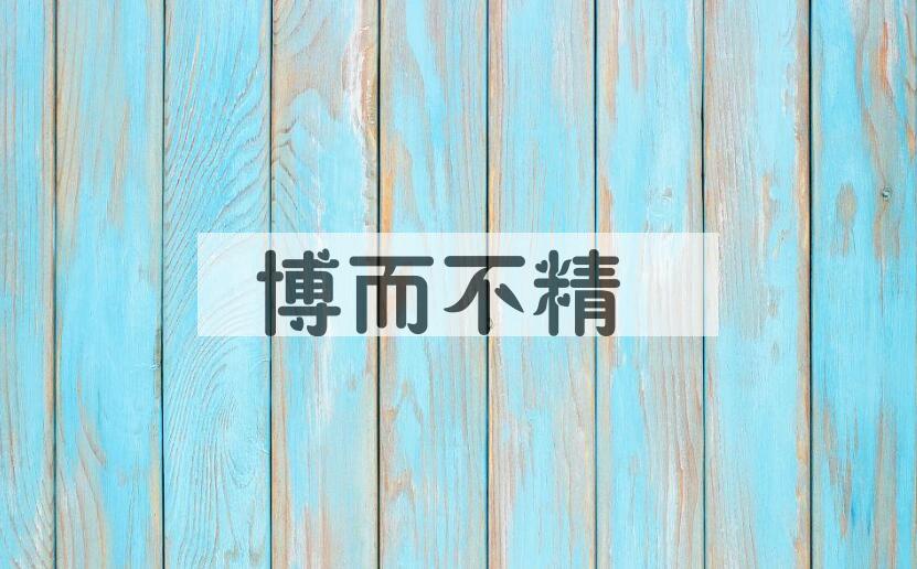 成语博而不精是什么意思？