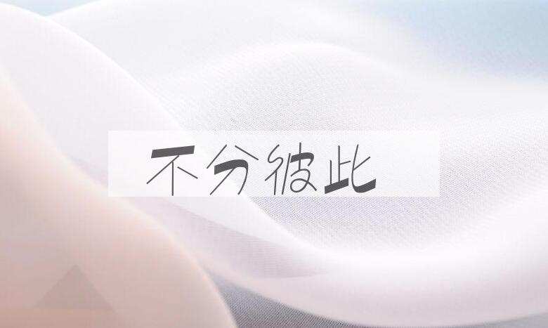 成语不分彼此是什么意思？