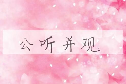 成语公听并观是什么意思？