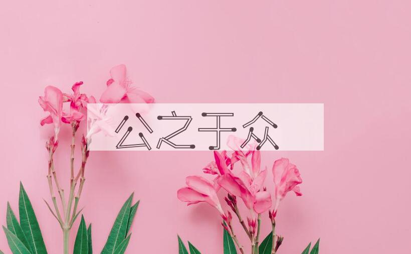 成语公之于众是什么意思？