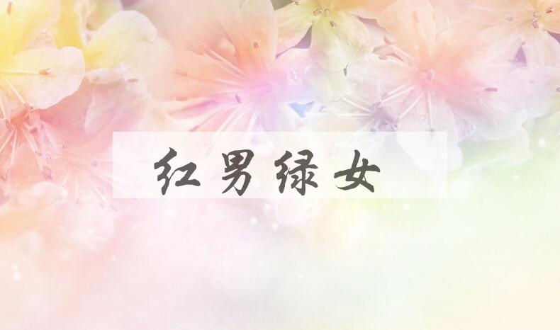 成语红男绿女是什么意思?