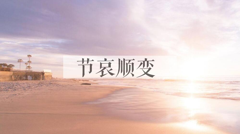 成语节哀顺变是什么意思？