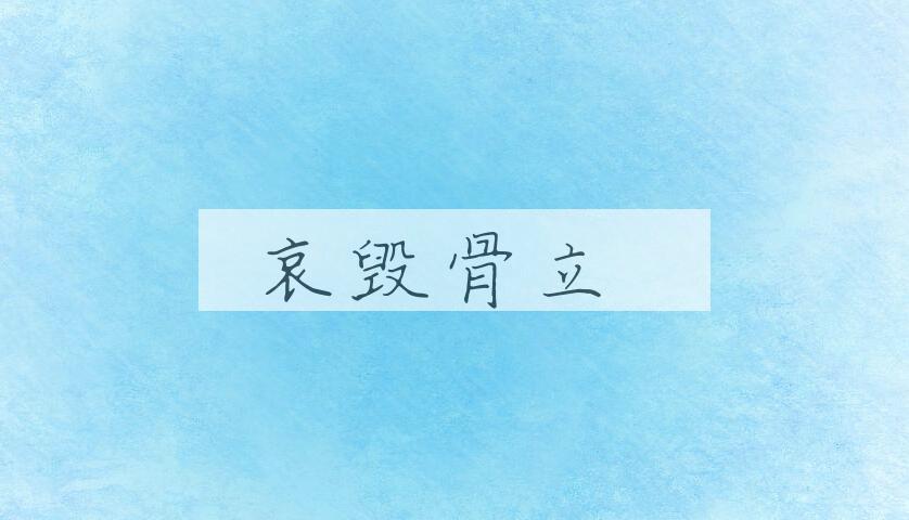 成语哀毁骨立是什么意思？