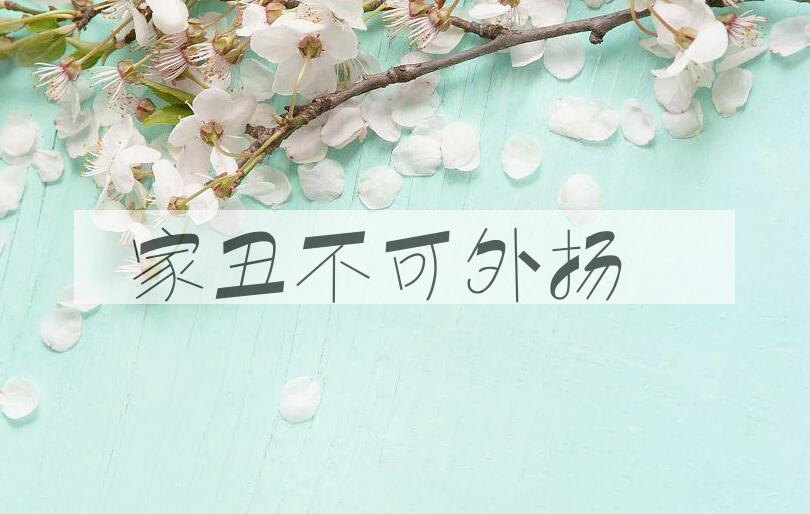 成语家丑不可外扬是什么意思？