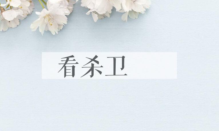 成语看杀卫玠是什么意思？