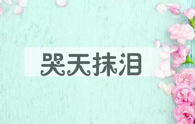 成语哭天抹泪是什么意思？